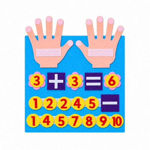 Jeu de calcul en feutrine