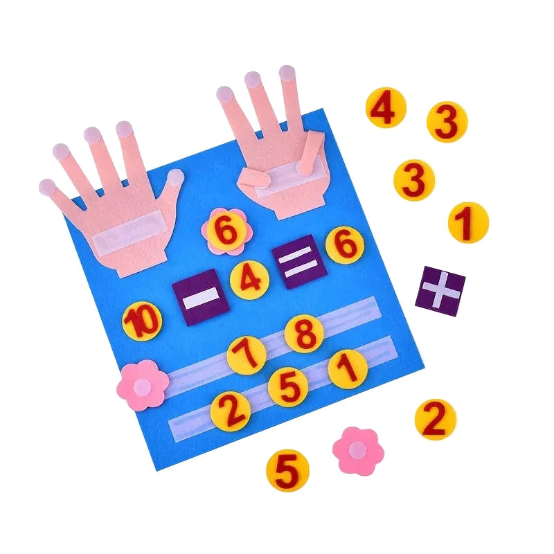 Jeu de calcul en feutrine