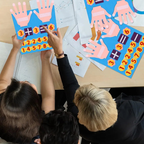 Jeu de calcul en feutrine